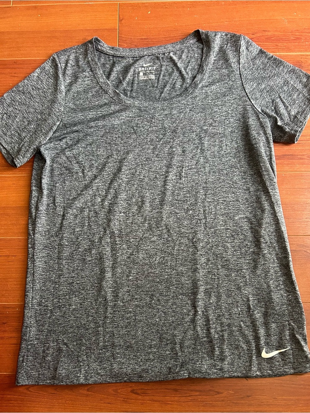 Nike Women's Heather Charcoal Short Sleeve Dri-FIT Tee